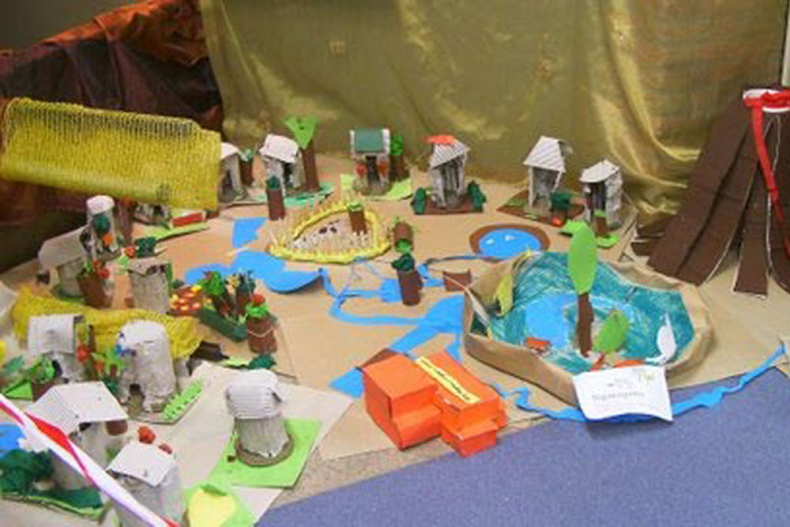 Kinderdorp nagebouwd