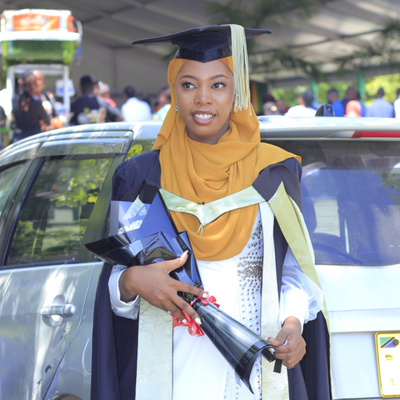 She graduated from her higher education.